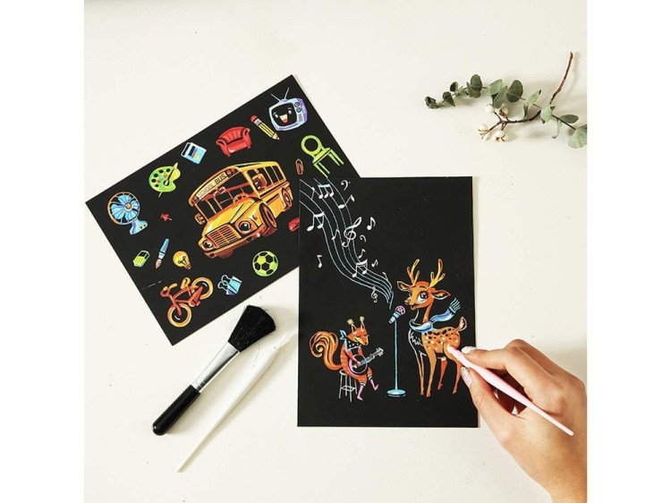 Набор скретч-открыток «Cute Animals» (цветные) — картинка 4