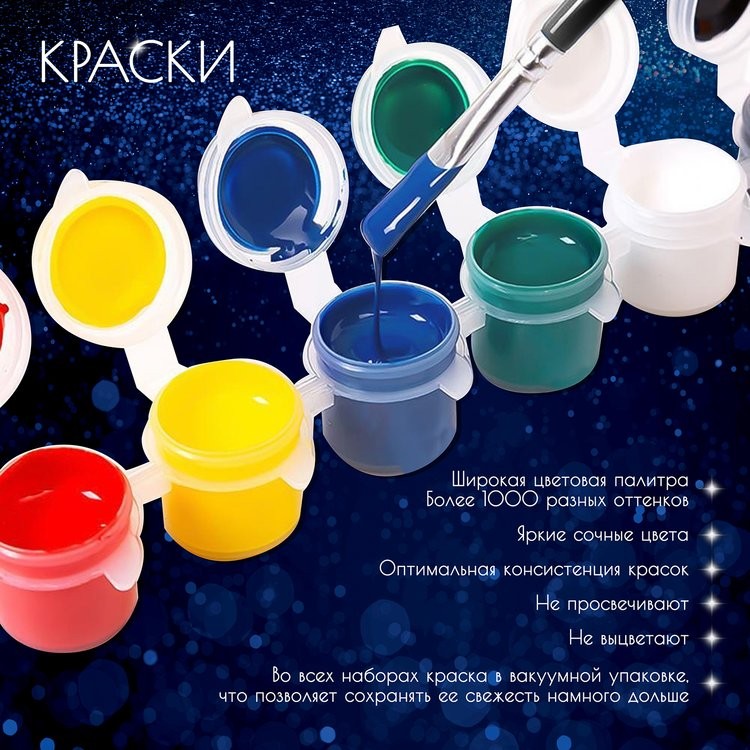 Картина по номерам с кристаллами «Неоновый дракон» — картинка 3