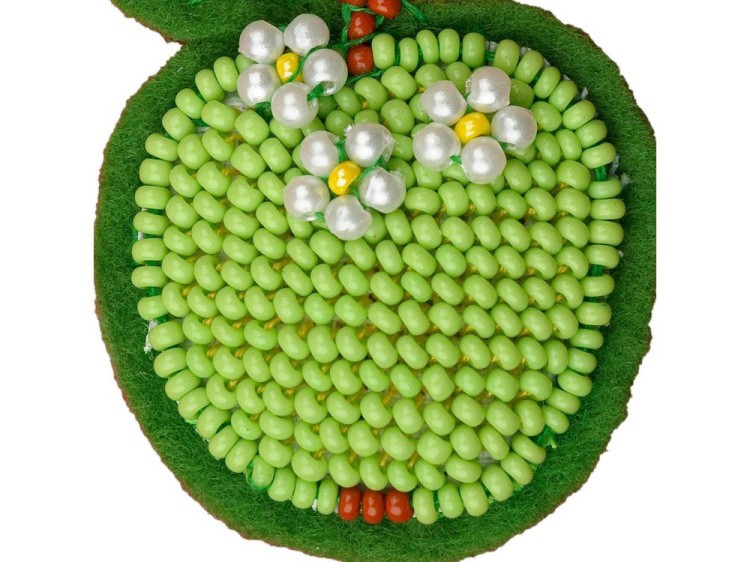 Набор вышивки бисером «Зеленое яблочко» — картинка 3