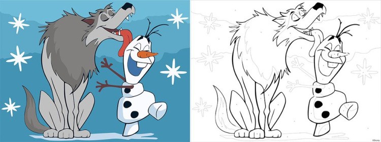 Картина по номерам «Волк и Олаф» — картинка 2