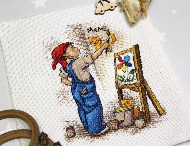 Набор для вышивания «Мальчик-художник» — картинка 2