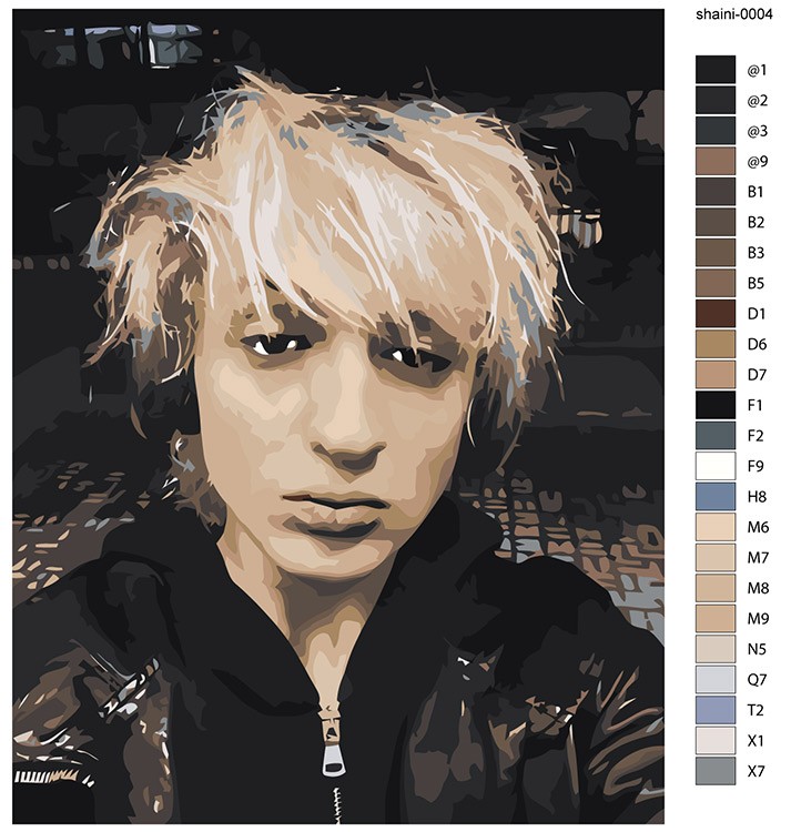 Картина по номерам «Рэпер Шайни, Никита Поляков: портрет» — картинка 2