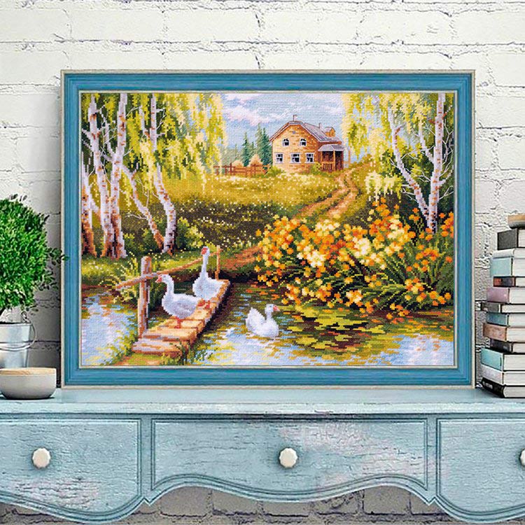 Набор для вышивания «Деревенский пруд» — картинка 15