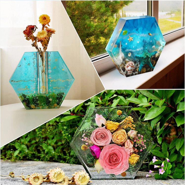 Силиконовый молд - Объемный шестиугольник, 26x23см 1 шт. — картинка 6