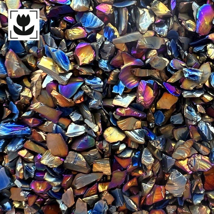 Стеклянная крошка мелкая гальваника золотая, 100 г — картинка 2