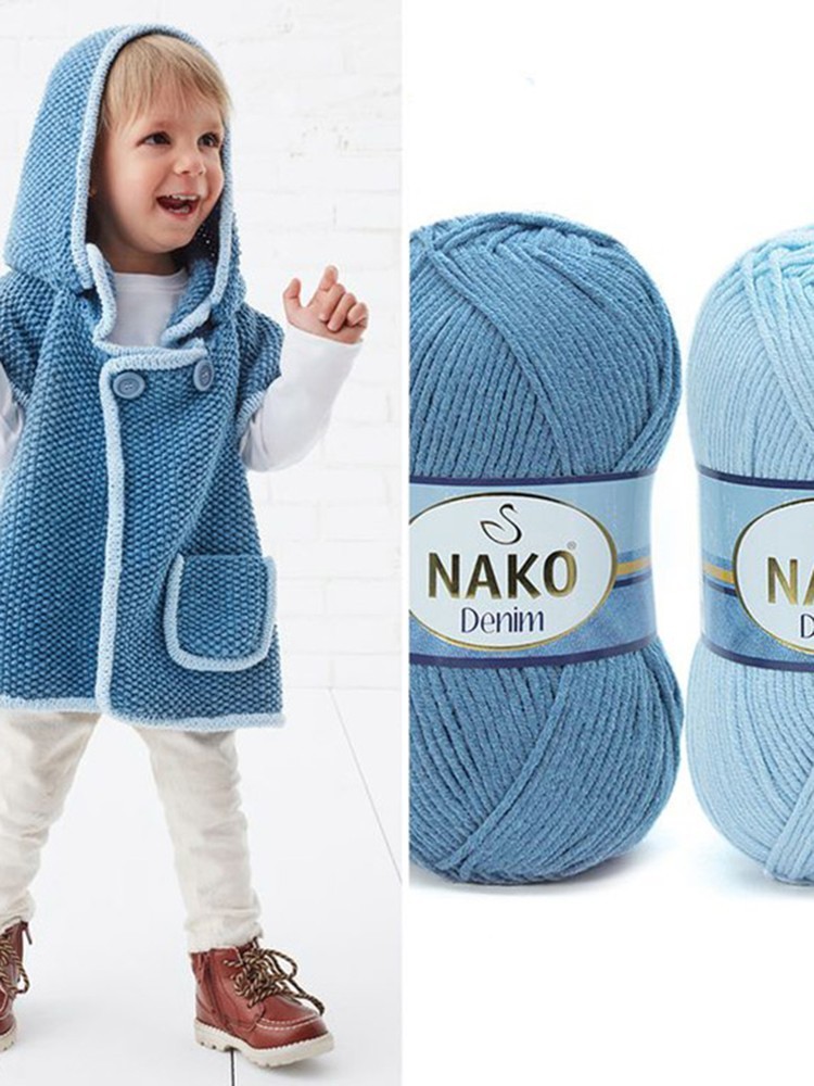 Пряжа NAKO Denim (Нако Деним), (11585), светло-песочный, 5 шт. по 100 г — картинка 17