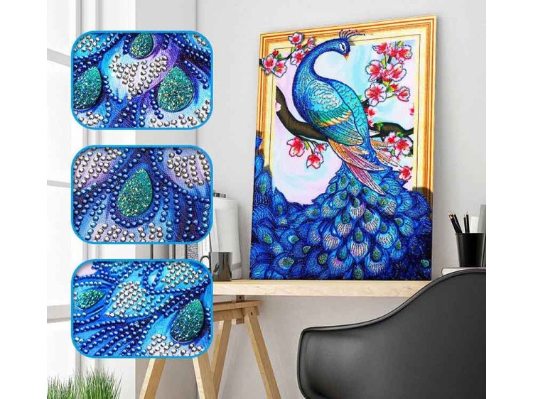 Алмазная вышивка 5D «Сказочный павлин» — картинка 3