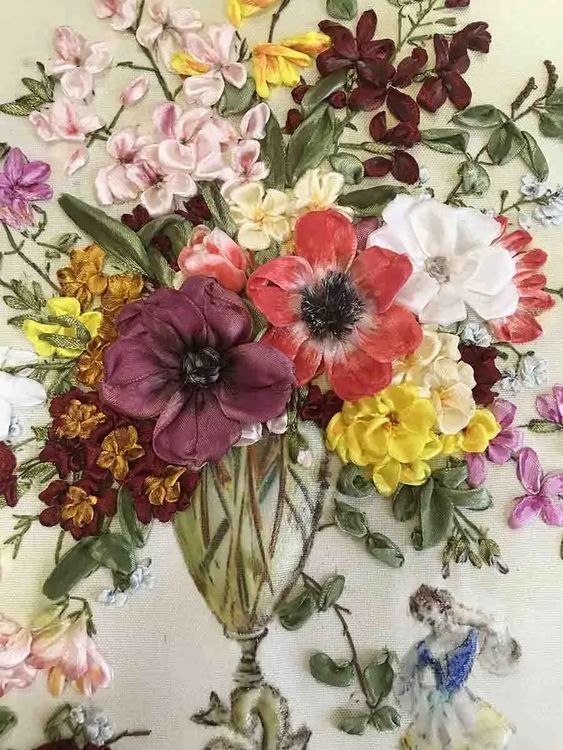 Вышивка лентами «Кокетка» — картинка 2