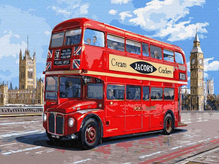 Картина по номерам «Автобус Лондона»