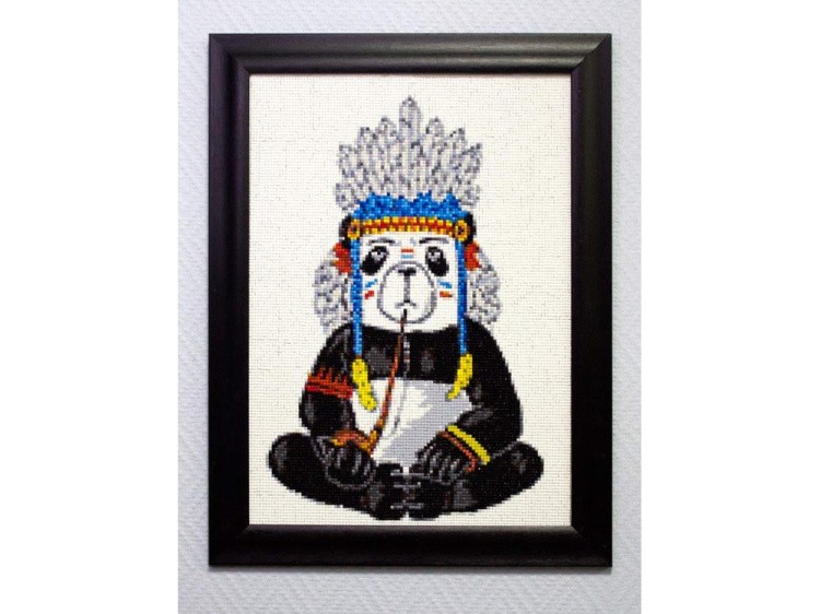Алмазная вышивка «Хиппи панда» — картинка 3
