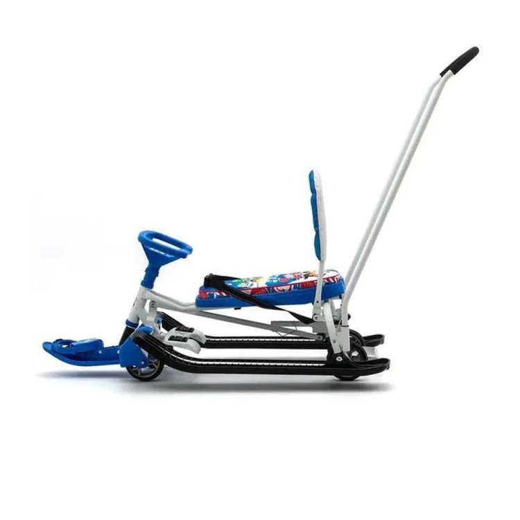 Снегокат детский со спинкой Тимка спорт 6 С машинками — картинка 6