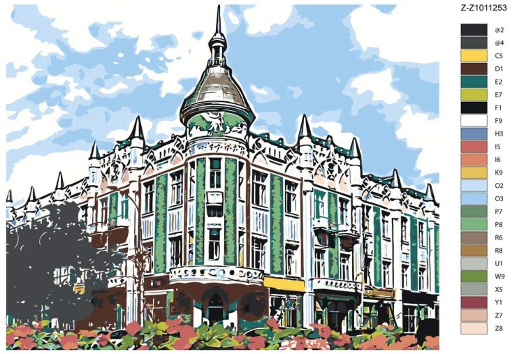 Картина по номерам «Старинное здание» — картинка 2