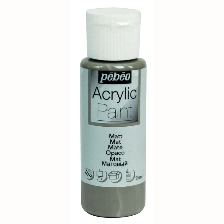 Краска акриловая Pebeo Acrylic Paint декоративная матовая (Мышиный), 59 мл