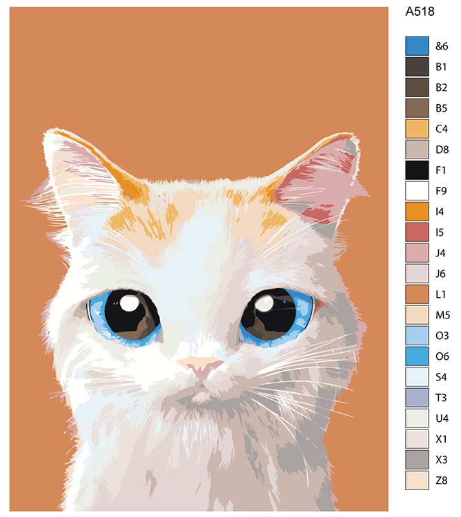 Картина по номерам «Кошечка Манго» — картинка 2