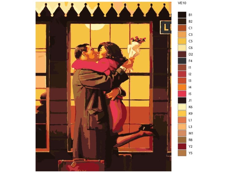 Картина по номерам «Радостная встреча» — картинка 2