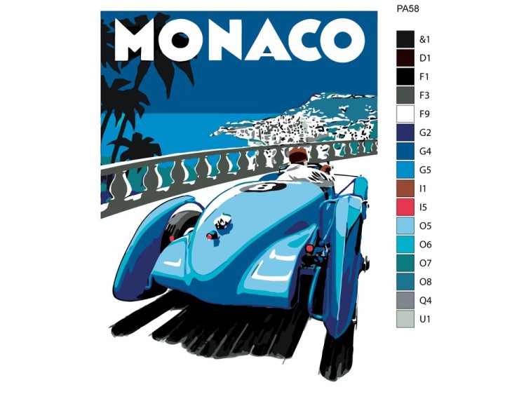 Картина по номерам «Скоростной болид» — картинка 2