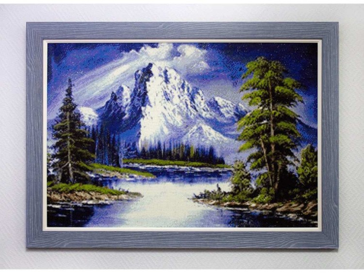 Алмазная вышивка «Горное озеро» — картинка 2