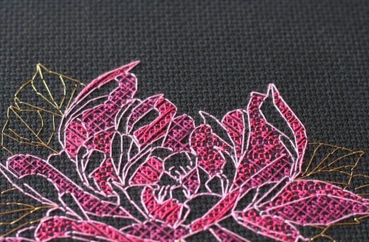 Набор для вышивки крестом «Пион» — картинка 4