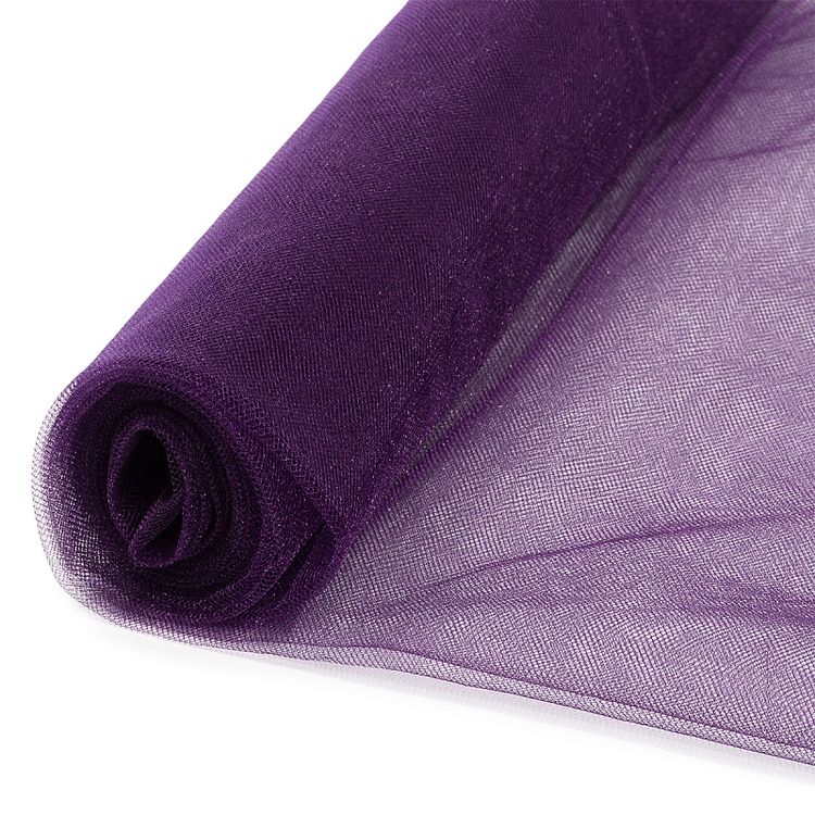 Фатин Kristal средней жесткости, блестящий, 5 м, ширина 300 см, цвет: светло-баклажановый — картинка 4