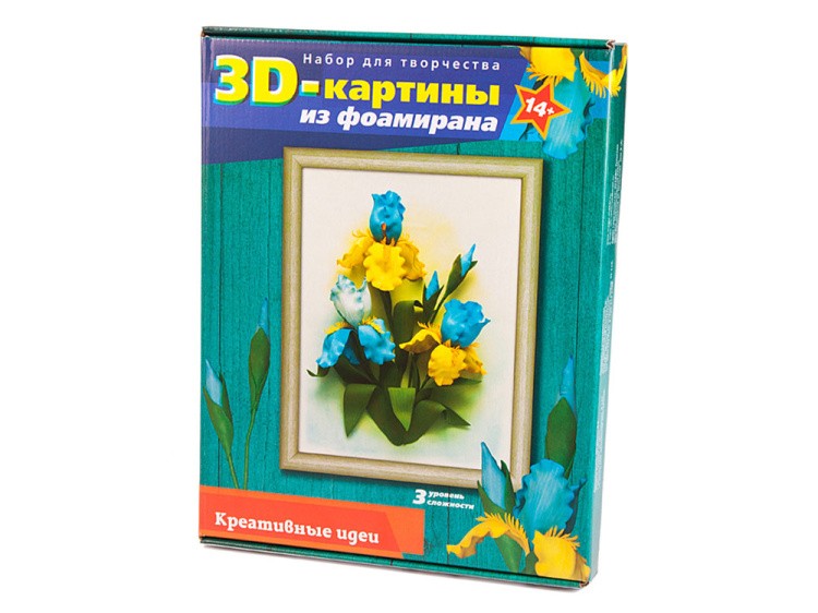 3D-картина из фоамирана «Ирисы» — картинка 4