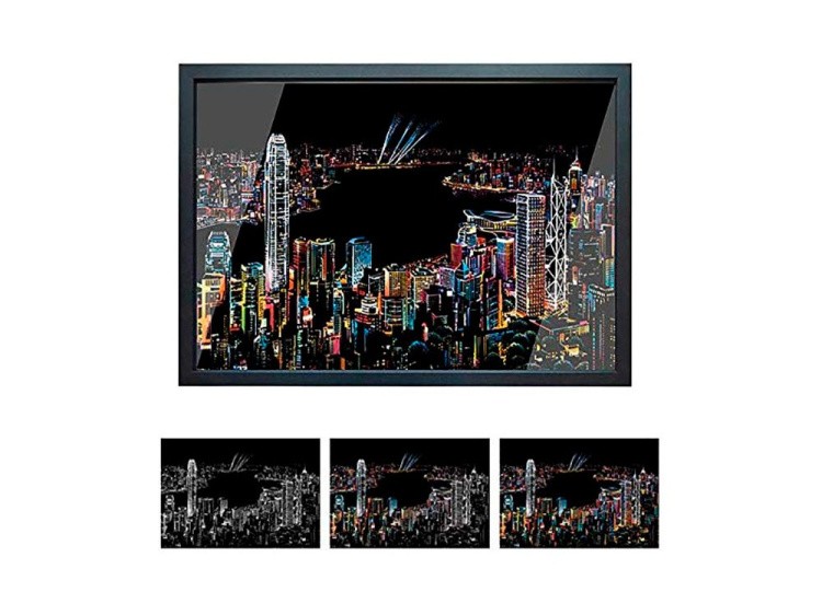 Скретч-картина «Victoria Harbour» (цветная) — картинка 3