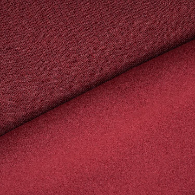 Ткань трикотаж Футер 3х нитка, начес, хлопок, 10 м, ширина 185 см, 320 г/м2, цвет: бордо, TBY — картинка 4