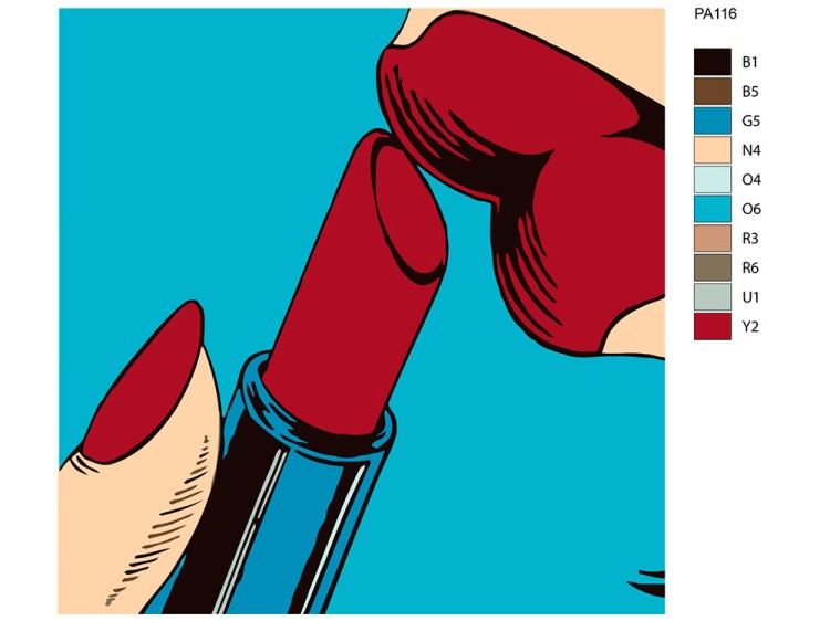 Картина по номерам «Губная помада» — картинка 2