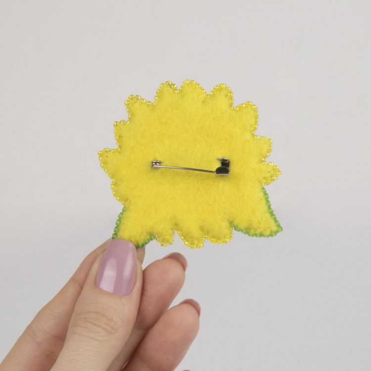 Набор вышивки бисером «Брошь. Подсолнух» — картинка 2