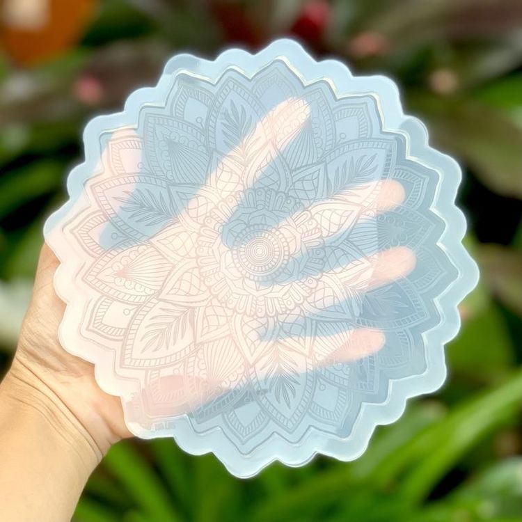 Силиконовый молд Epoxy Master cервировочная доска мандала, d 21см — картинка 4