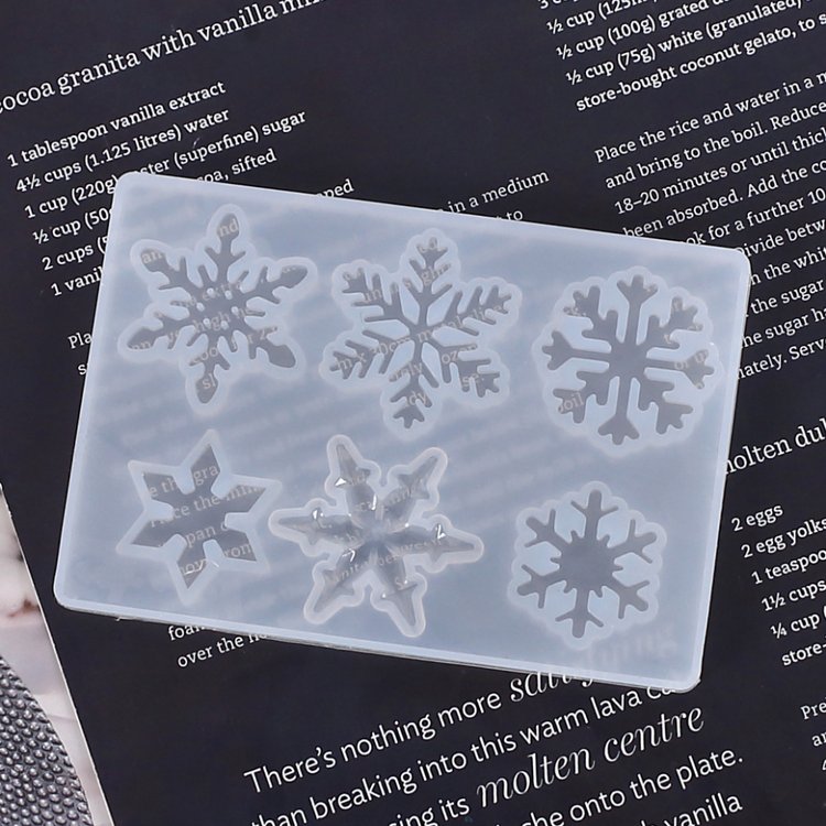 Силиконовый молд - Снежинки №1, 10x7см — картинка 4