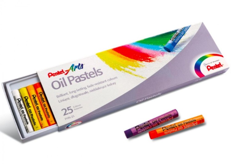 Пастель масляная Pentel Arts Oil Pastels, 25 цв. — картинка 5