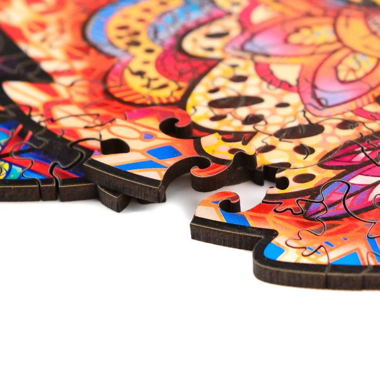 Деревянный пазл Unidragon «Нежная рысь», размер S (А5) — картинка 6