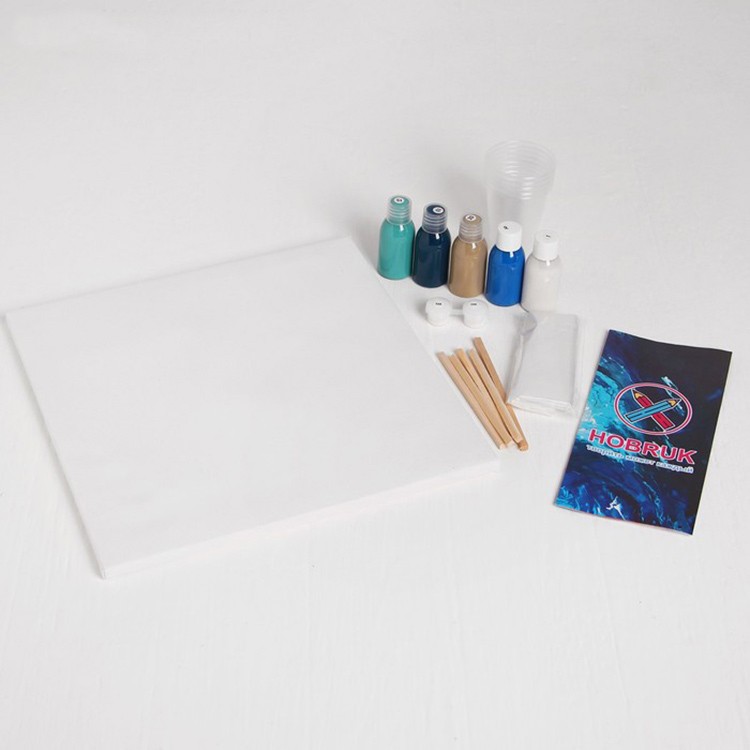 Набор для рисования жидким акрилом Флюид Арт «Морская волна» — картинка 2