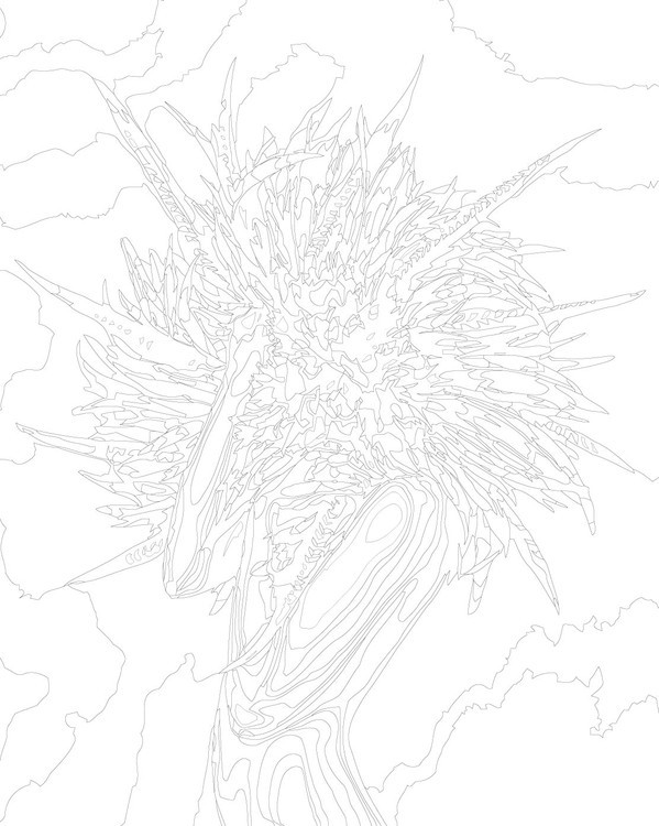 Картина по номерам «Девушка в перьях» — картинка 3