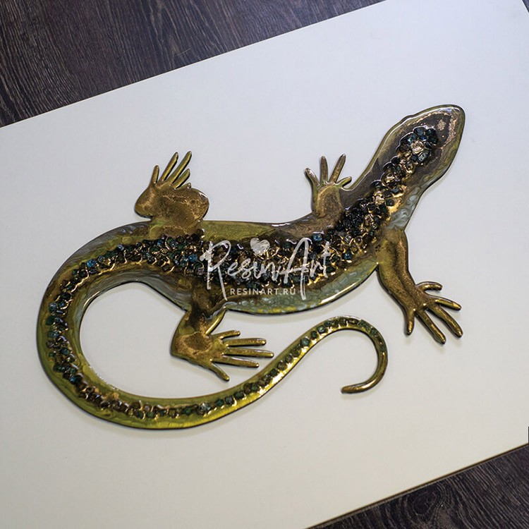 Основа для картины Саламандра (ящерица большая), 50х30 см, ResinArt — картинка 2