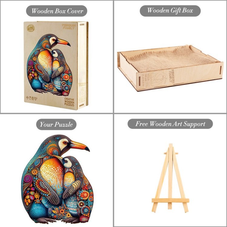 Деревянные пазлы «Семья Пингвинов XL», Woodbests — картинка 5