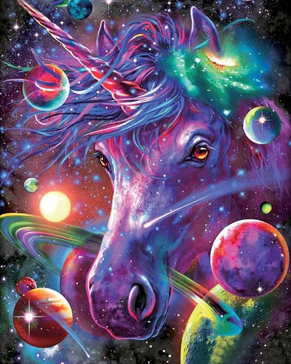 Алмазная вышивка «Космический единорог» — картинка 2