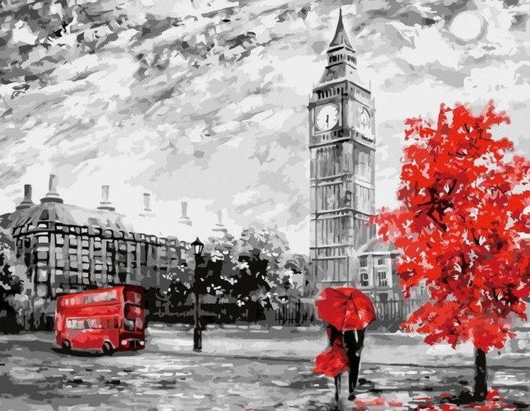 Картина по номерам «Прогулка в Лондоне»