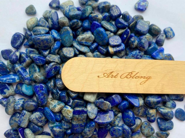 Натуральный камень № 53 Лазурит (фракция 4-12 мм) 90 г, Art Blong — картинка 2