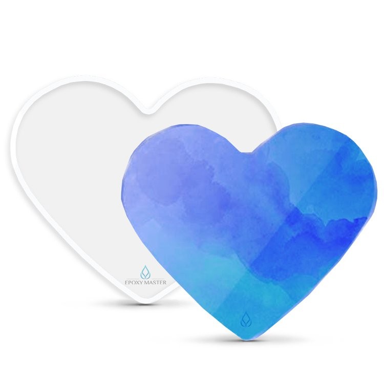 Силиконовый молд для эпоксидной смолы - Сердце - M — картинка 2