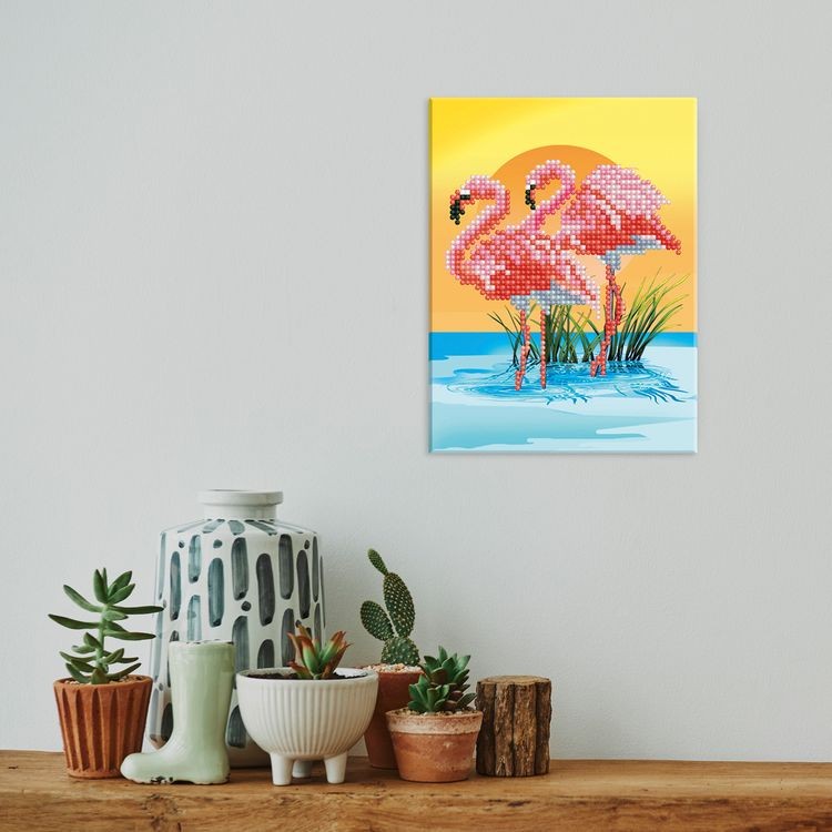 Алмазная вышивка «Розовый фламинго» — картинка 5