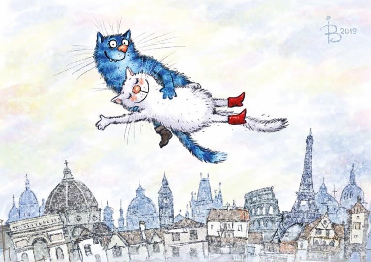 Картина по номерам «Воздушные коты»