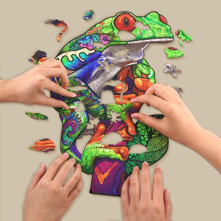Деревянные пазлы «Древесная Лягушка XL», Woodbests — картинка 4