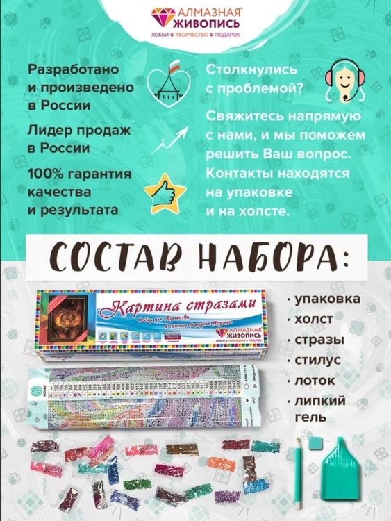 Алмазная вышивка «Тигр в пламени» — картинка 2