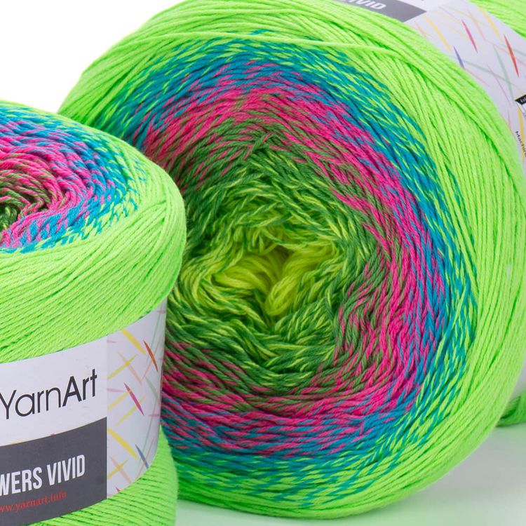 Пряжа YarnArt Flowers Vivid (506), мультиколор, 5 шт. по 250 г — картинка 2