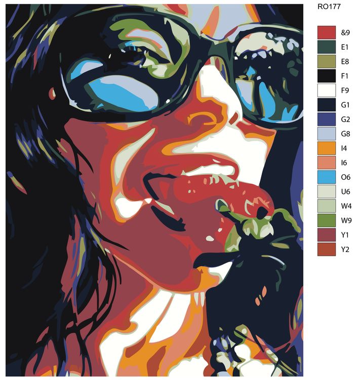 Картина по номерам «Девушка и клубника» — картинка 2