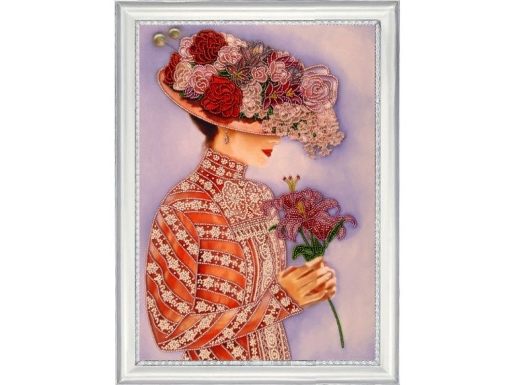 Набор для вышивания бисером «Дама с лилиями»