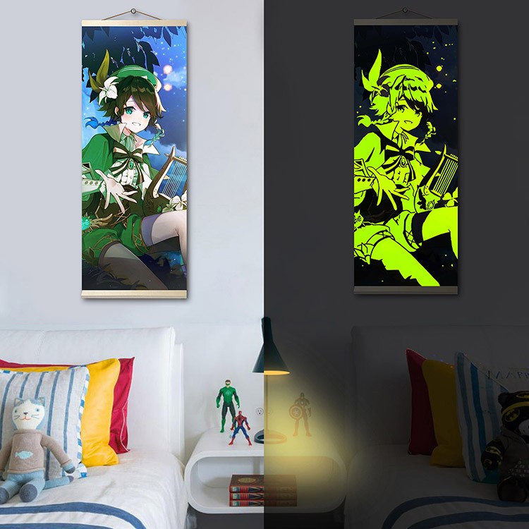 Картина по номерам со светящейся краской «Панно Геншин Венти» — картинка 2