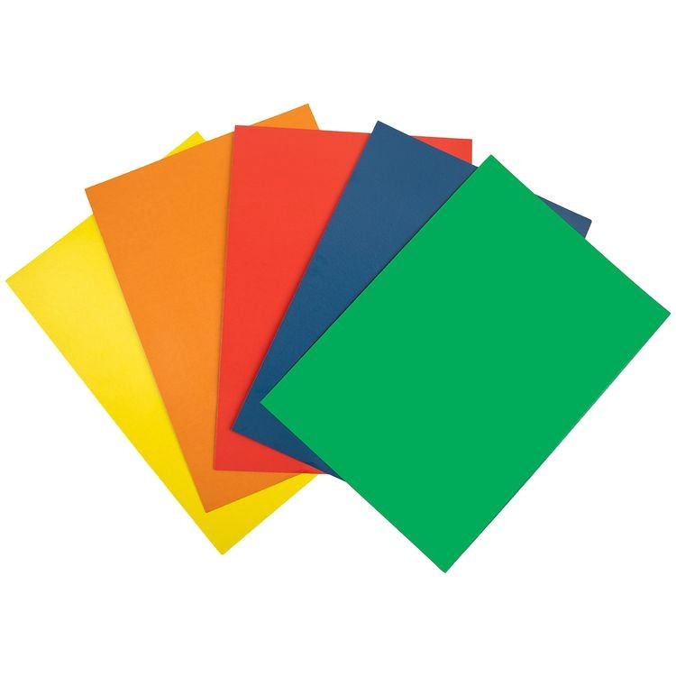 Набор цветного картона, немелованный, А4, 5 л., 5 цв., Лео — картинка 2