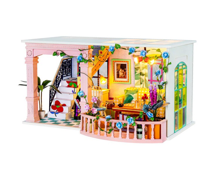 Набор для создания миниатюры (румбокс) «Цветочная лоджия» — картинка 2